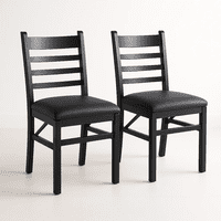 Klik Muebles - Pack De 2 Sillas Industrial Plegable Con Marco Negro Y Tapizado Sintético