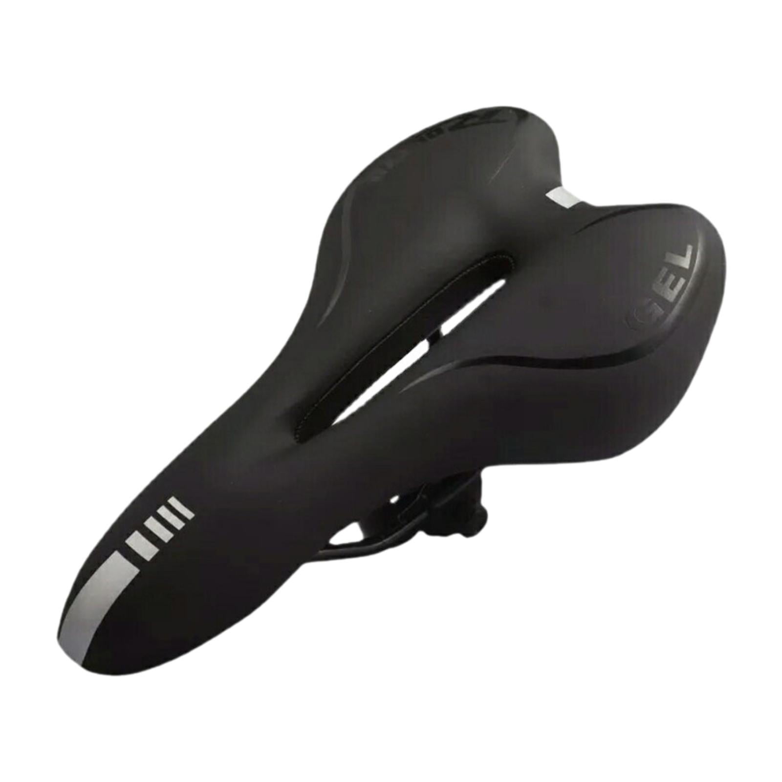 Magideal - Asiento De Bicicleta Cómodo, Cómodo Sillín De Bicicleta De Gel, Repuesto Suave Acolchado Con Absorción De Golpes, Resistente Al Agua Para Bicicleta De Negro