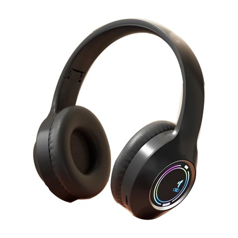 Importclick - Audífonos Luminoso Bluetooth 5.3 Plegables Hifi Negro