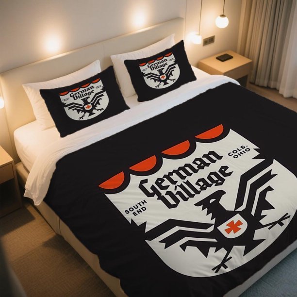 SOUTH END GERMAN VILLAGE COLS. OHIO Duvet Cover Set Breathable Soft BeigeFriendly Material Cottage Decor Fresh and Natural
