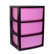 thumbnail image 1 of Mueble Organizador Modular 90L Plástico Reciclable Negro - Rosado, 1 of 1