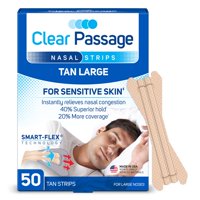 Tiras Nasales Clear Passage, Tamaño Grande, 50 Unidades
