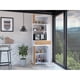 thumbnail image 2 of Mueble Microondas Alto 4 Puertas 1 Cajón Luna 210x60x49,1 Cm Fresno Y Blanco, 2 of 19