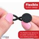 thumbnail image 5 of Extensores de Botón Wardrobe Hackers Pack de 6 Negro, 5 of 8