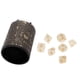 thumbnail image 1 of 7pcs Dados Cara TRPG Múltiples Juegos De Mazmorras Y Dragón D4-d20 Cortan En Cuadritos - Blanco+Coctelera # 21 De La Taza De Los Dados De La Manera, 1 of 3