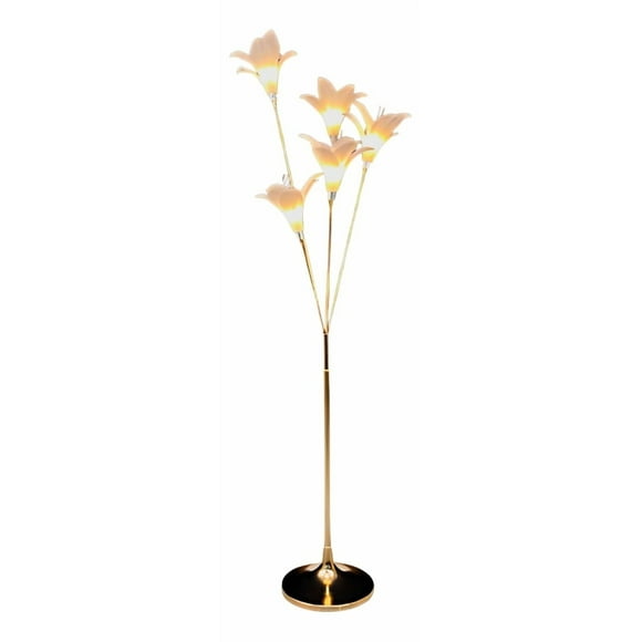 Lámpara Pie Decorativa Forma Lirio Moderno Floral Jhn