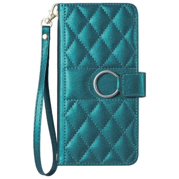 Funda Acolchada con Anilla y Correa para Google Pixel 9 Pro Slots para Tarjetas Verde