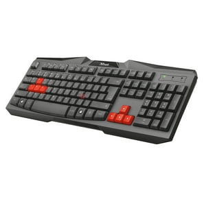 Trust - Teclado Gamer Teclas Color Rojo Ziva - Ps