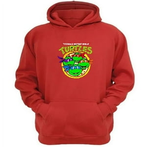 Genérico - Poleron Canguro Tortugas Ninja Rojo Talla Xs Unisex