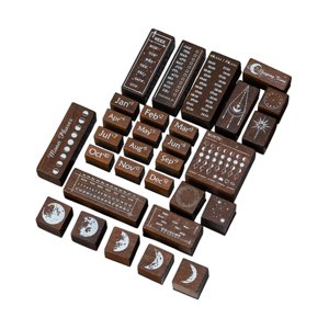 Magideal - 30 Piezas De Estampillas De Goma De Madera Manualidades De Bricolaje Multipropósito De Estilo Vintage Sellos Decorativos Sellos De Madera Para Libros