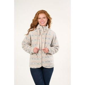 Polemic - Poleron Polar Full Print Look Sherpa Crudo Mujer