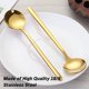 thumbnail image 4 of Xiao Hua Juego de 8 Pzas, Cuchara de Acero Inoxidable, Cuchara Redonda para Mezclar, mini Cucharita, Adecuada para Azúcar, Postres, Pasteles y Helado, Color Dorado, 5.12 X 1.18in, 4 of 4