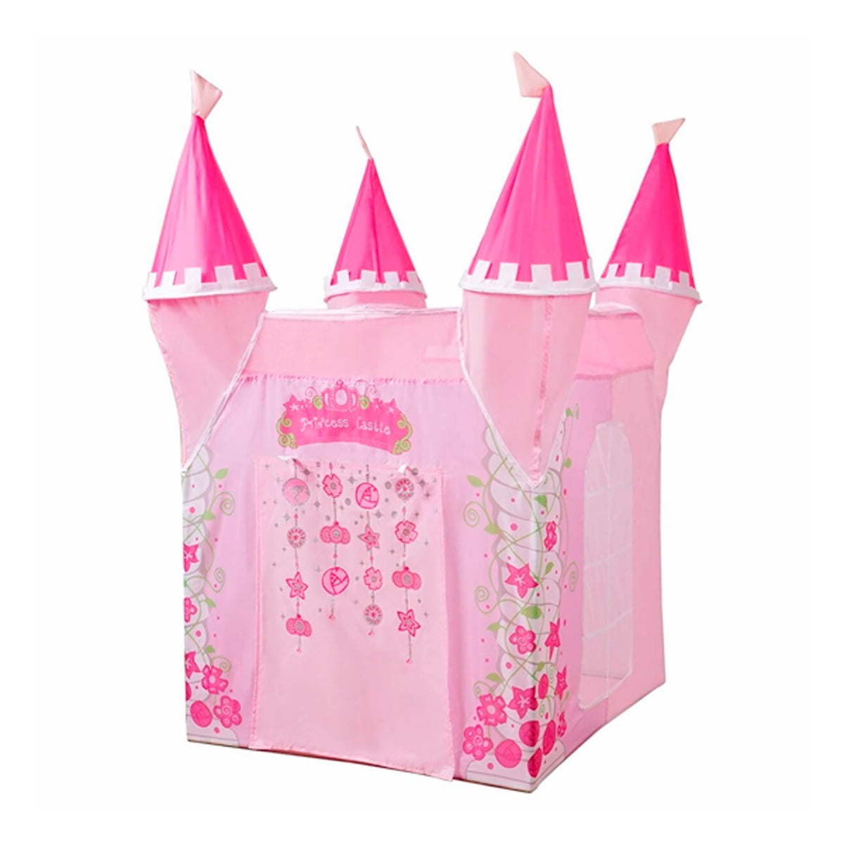 Genérico - Carpa Infantil Princesa Castillo 4 Puntas Rosada - Re1129