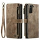 thumbnail image 1 of Wallet Case Artificial Leather Card Holder, Magnetic Kickstand & Zipper For Samsung Galaxy S23 S22 S21 S20 Ultra S21 FE S10 S9 S8 Plus Note 10 Note 20 Ultra, 1 of 3