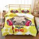 thumbnail image 1 of Sketch Cute Pup Dog In Hat Quilt Duvet Cover Set Bedroom Decor Soft 3-Piece Bedding Set, 1 of 5
