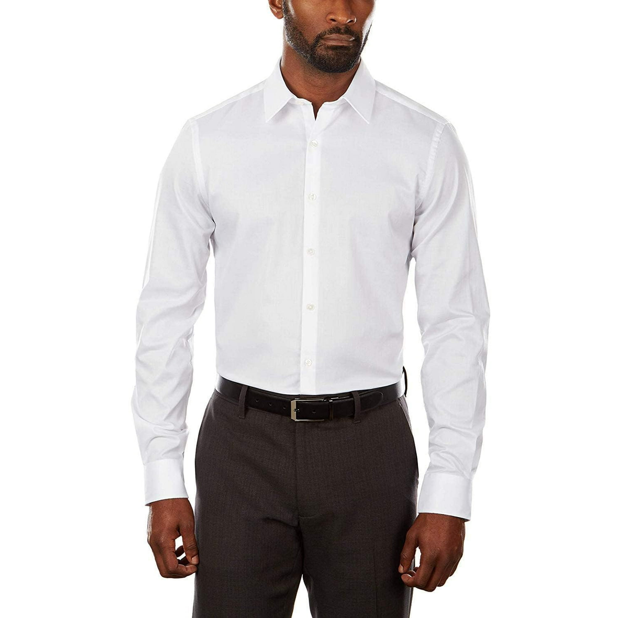 Camisa De Vestir Van Heusen Slim Fit Con Cuello Flexible Y Elástico Para Hombre