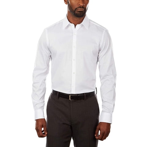 Camisa De Vestir Van Heusen Slim Fit Con Cuello Flexible Y Elástico Para Hombre
