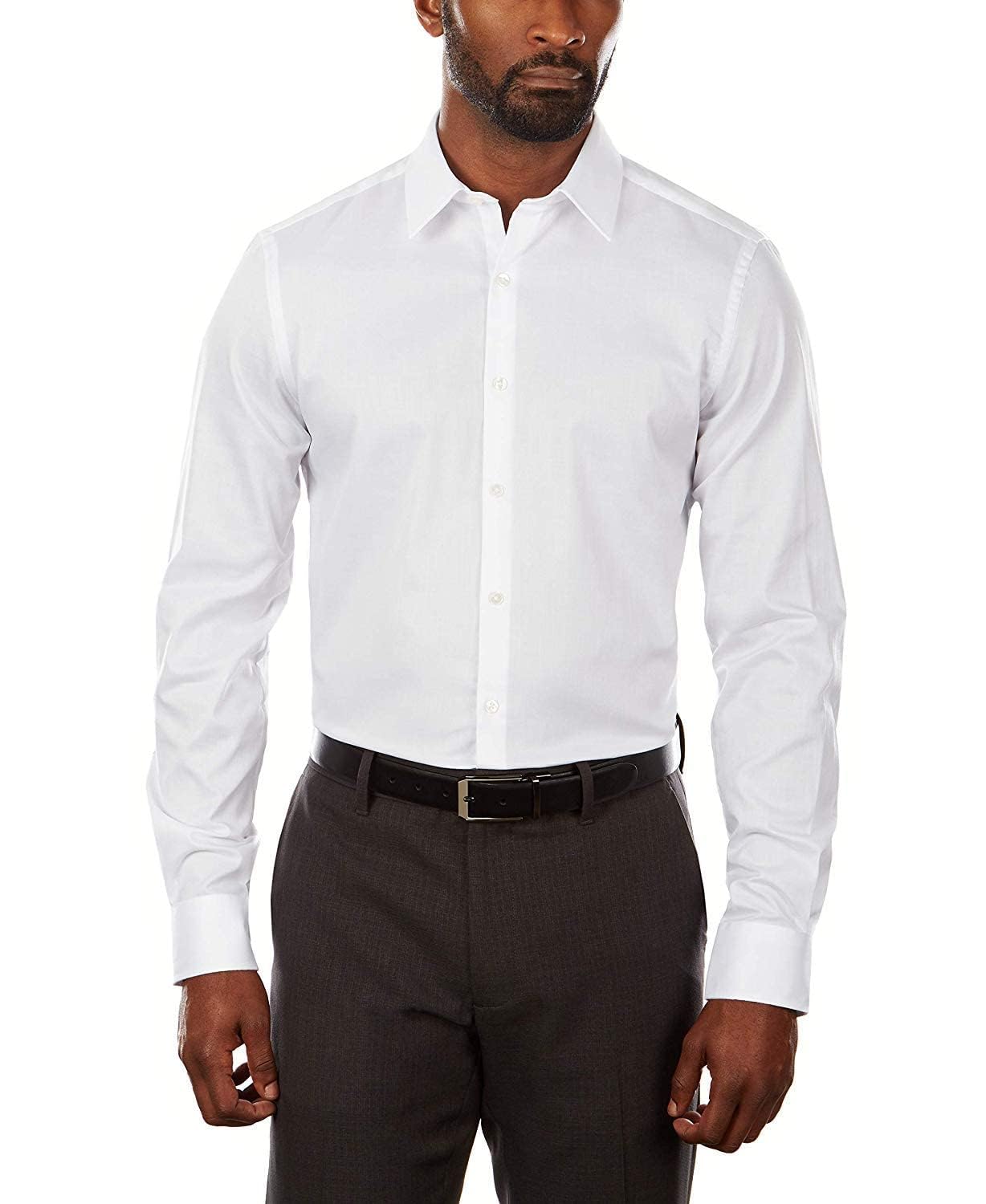 Camisa De Vestir Van Heusen Slim Fit Con Cuello Flexible Y Elástico Para Hombre