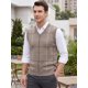 thumbnail image 4 of INSPIRE CHIC Chaleco de Punto sin Mangas con Cuello en V y Patrón de Cuadros Ligero para Hombre M Marrón Claro, 4 of 5