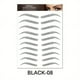 thumbnail image 1 of 1 sheet Long-Lasting 6D Hair-Like Eyebrow Tattoo Stickers - Waterproof Black and Brown Eyebrow Makeup Stickers, 1 of 3