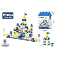 Genérico - Bloques De Juguete Divertidos Construccion 80 Piezas Azul