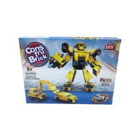 Juguetes Perrot - Construbrick Mega Robot Amarillo 3 En 1, 142 Pzas