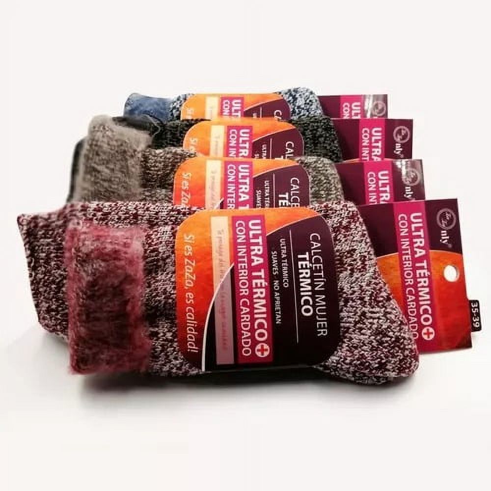 Only Zaza - Calcetín Ultra Térmico Para Mujer - Diabético - Suaves - Docena