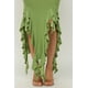 thumbnail image 5 of Vestido Largo De Tubo Con Abertura En El Dobladillo Con Volantes En La Parte Inferior Lisa, 5 of 5