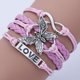 thumbnail image 1 of Handmade Leather Bracelet with Love and Butterfly Design - Perfect Gift for Men and Women, 1 of 5