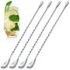 thumbnail image 1 of Cuchara para mezclar cócteles The Little Green Change de acero inoxidable, 1 of 9