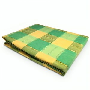 Mantel Polycotton Rectangular / Cuadros Verdes Amarillos – Doral