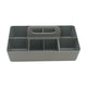 thumbnail image 2 of Caja portátil con mango de guardado versátil Artesanías de limpieza de espacio dividido Bin para la sala de estar para adultos en casa Sala de estar Gris, 2 of 5