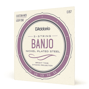 Set De Cuerdas Banjo Nickel Custom Ej57 Med Daddario