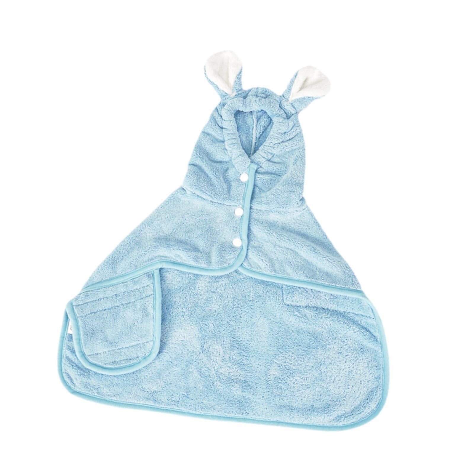 Magideal - Toalla Para Perros Batas Para Perros Accesorios Portátiles Para Perros Abrigo De Secado Para Perros Súper Absorbente Para Baño Aseo Natación Interior Azul