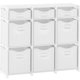 thumbnail image 1 of Organizador de armario Neaterize de 9 cubos con compartimentos de almacenamiento, blanco y gris, 1 of 6