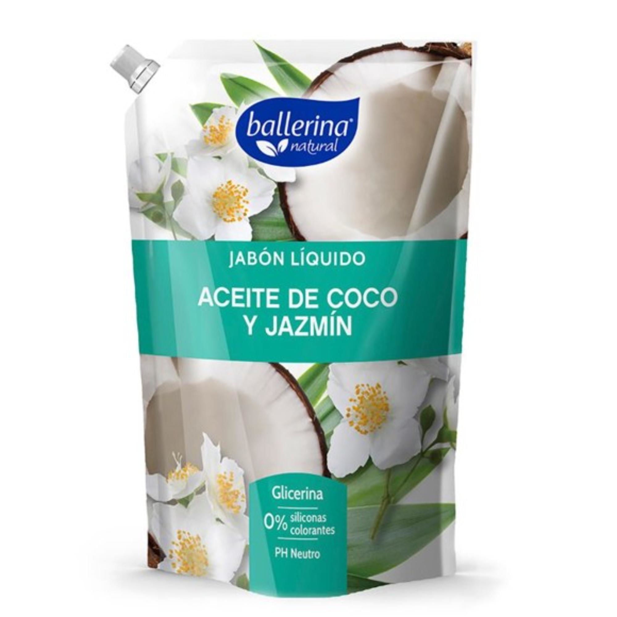 Jabón Líquido Aceite De Coco Y Jazmin 750 ml Ballerina
