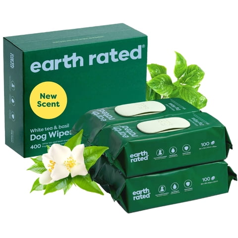 Earth Rated - Toallitas Para Mascotas Con Clasificación Terrestre, Hipoalergénicas, 3 En 1, 400 Unidades