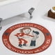 thumbnail image 5 of Recuerda Niños: La Electricidad te Matará Alfombra Redonda de Felpa Coral, Antideslizante, No Desprende Pelusas, Lavable y Duradera para Salón, Dormitorio y Habitación de Niños 60cm, 5 of 6