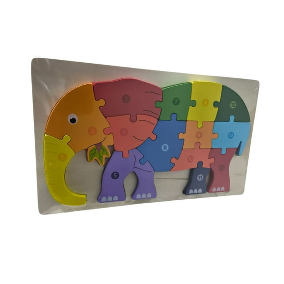 Puzzle Madera Elefante 14 Piezas