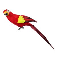 Ioensy - Guacamayo Pájaro Artificial Realista 60 Cm Pájaro Loro Modelo Para Exterior Fiesta Patio Rojo