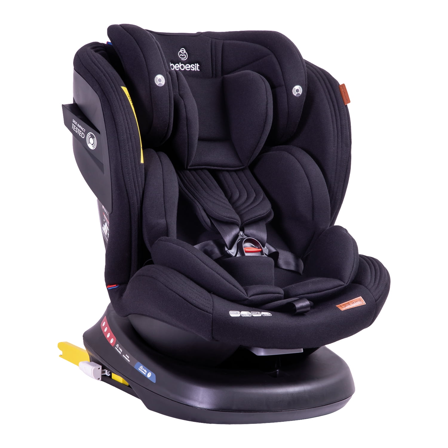 Bebesit - Silla De Auto Convertible Isofix Supra 360º Premium Negro