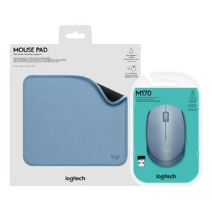 Kit Logitech Mouse Wireless M170 + Mouse Pad Studio Celeste