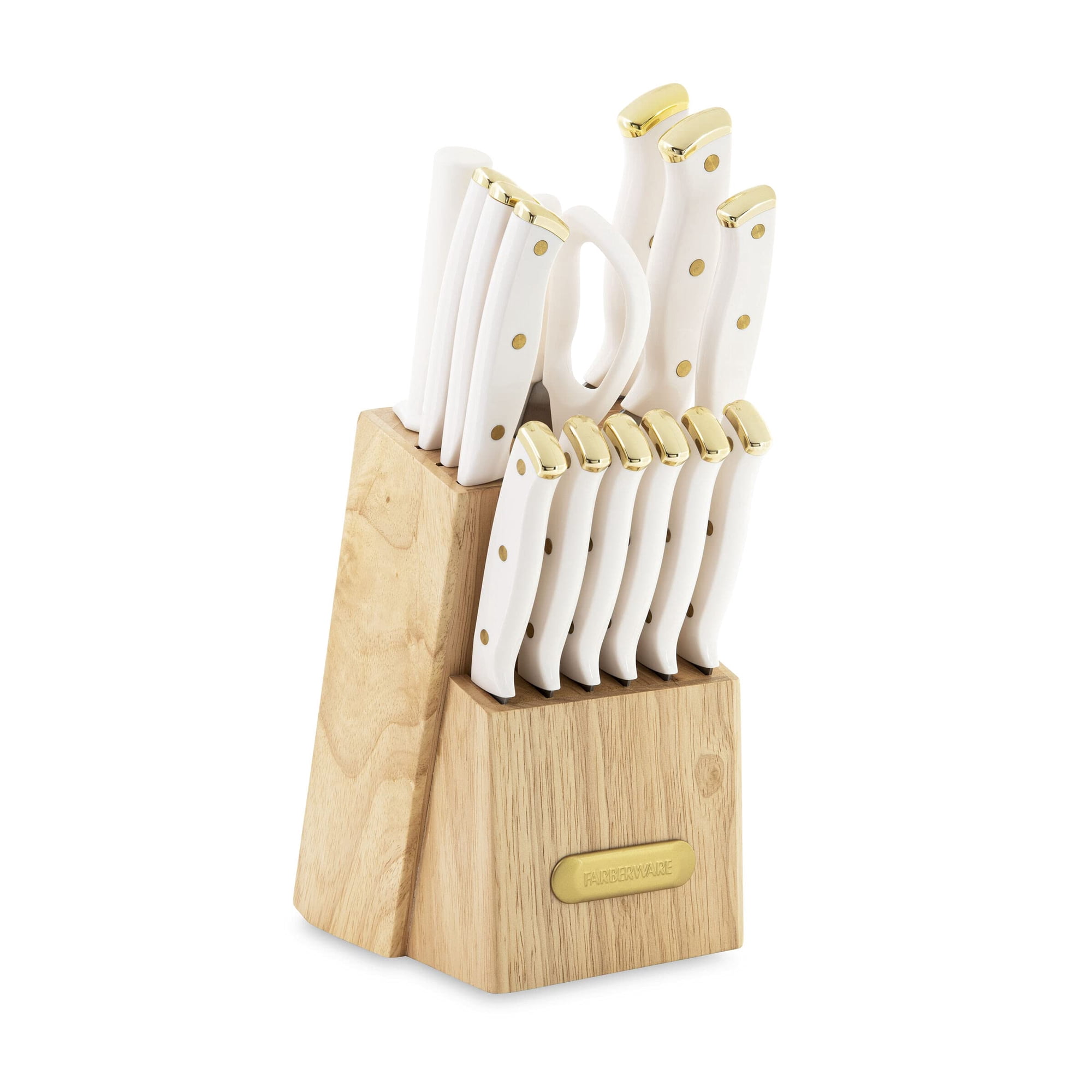 Juego De Bloques De Cuchillos Farberware De Acero Inoxidable Con Alto Contenido De Carbono, 15 Piezas