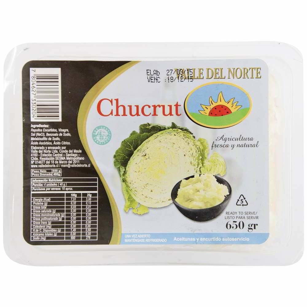 Chucrut Pote 650 g Valle del Norte