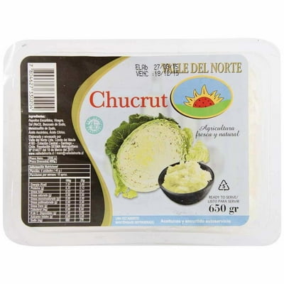 Chucrut Pote 650 G Valle Del Norte
