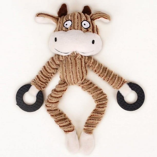 Cute Pet Chew Toy For Dog, Resistant Monkey Shaped Plush Dog Chew Toy, Interactive Dog Squeaky Toys