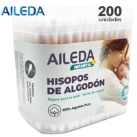 Cotonitos De Algodón Aileda 200 Unidades Varilla Madera
