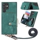 thumbnail image 1 of Funda Tipo Cartera con Correa Cruzada para Samsung Galaxy S22 Ultra Protección Contra Golpes Verde, 1 of 5
