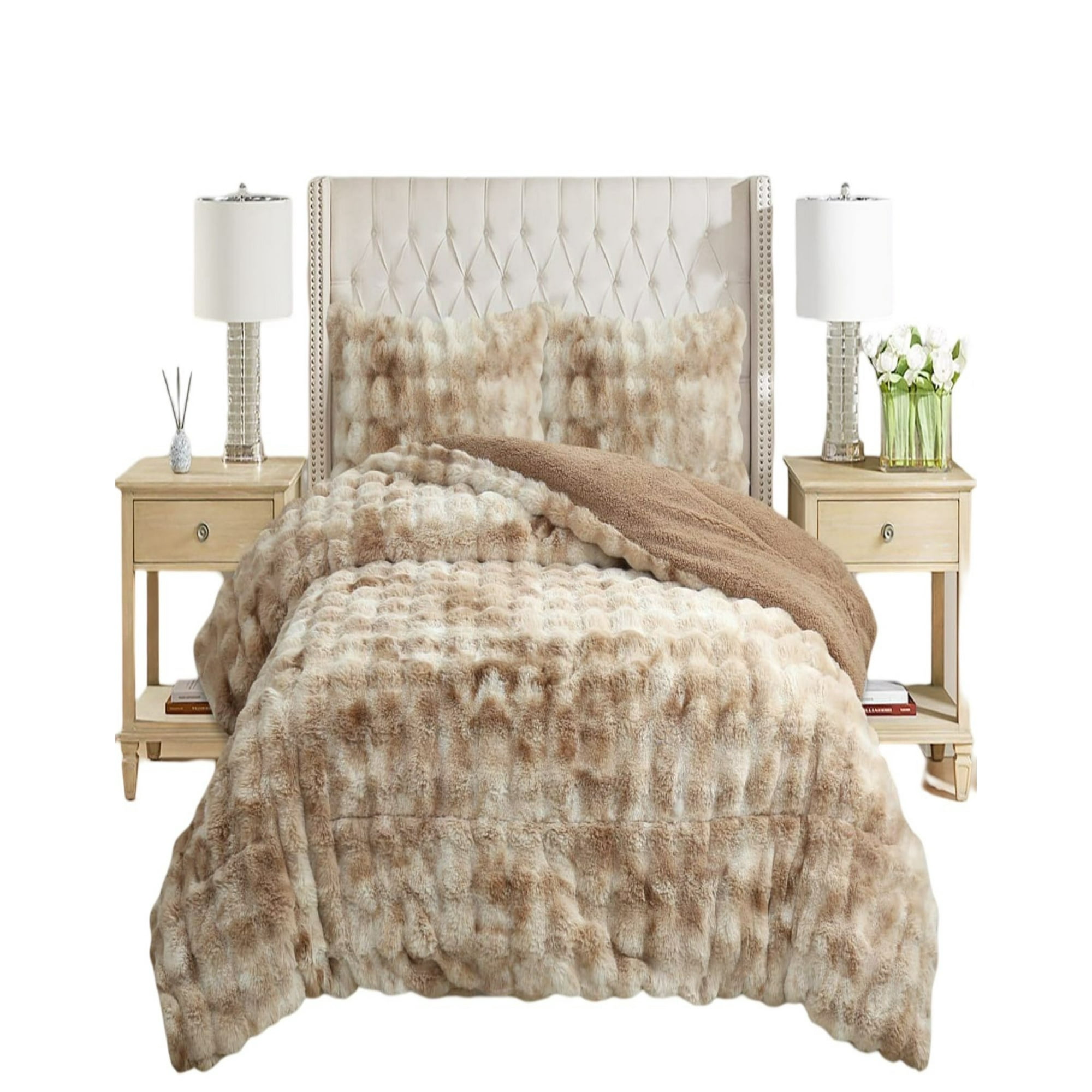 Genérico - Plumón Chiporro 2 Plazas Piel De Oveja Peludo A3