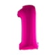 thumbnail image 2 of Globo de aluminio número 3, rosa, 40 cm, Funny Fashion USA, 2 of 8